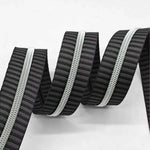 Emo Stripe with Silver teeth Zipper Tape: 3yd
