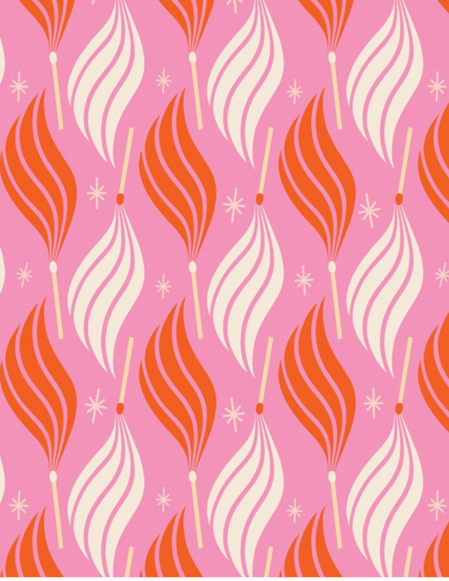 PREORDER TRINKETRY || Lit Flamingo || Cotton Quilting Fabric