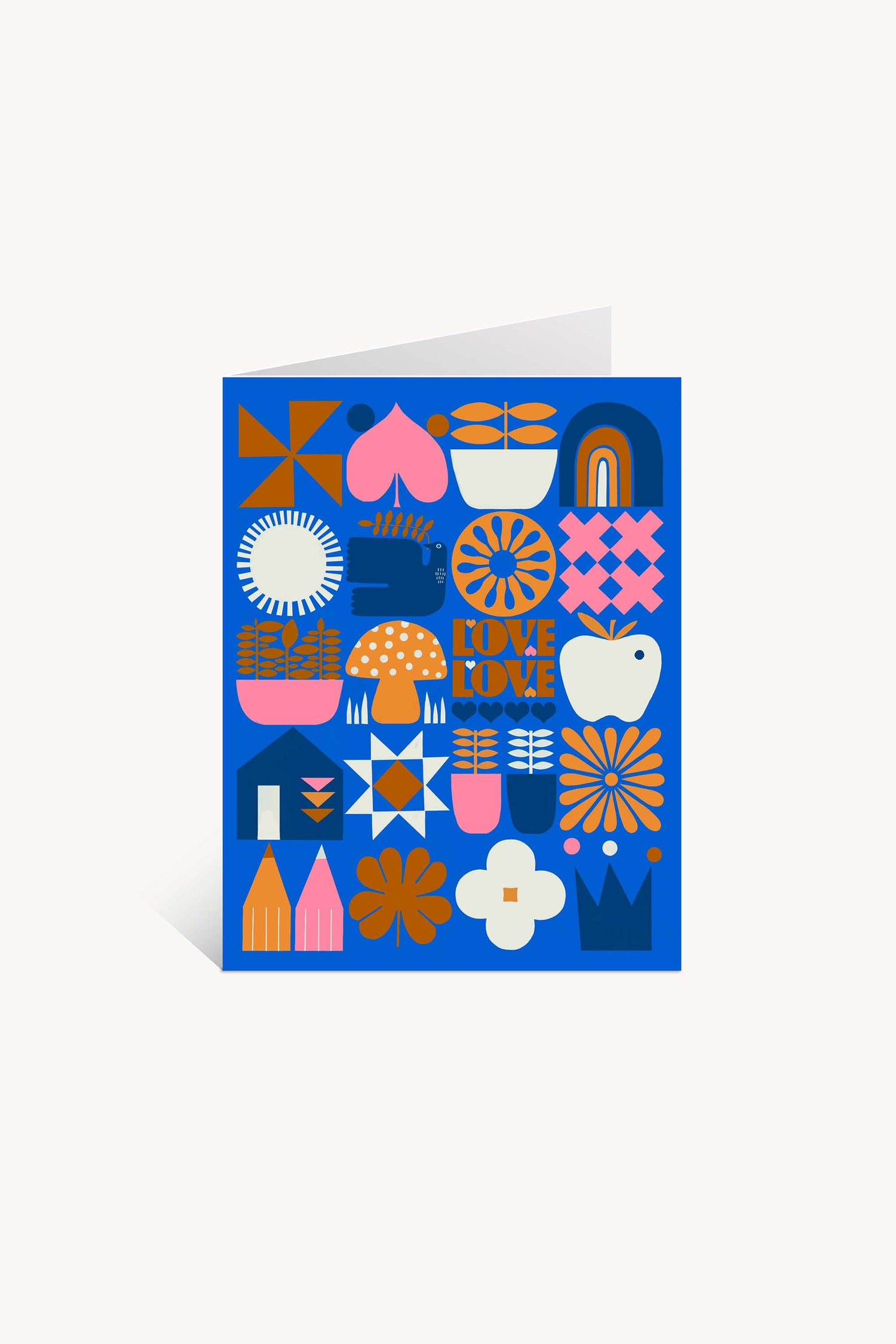 Love Love Mushroom Greeting Card: Single