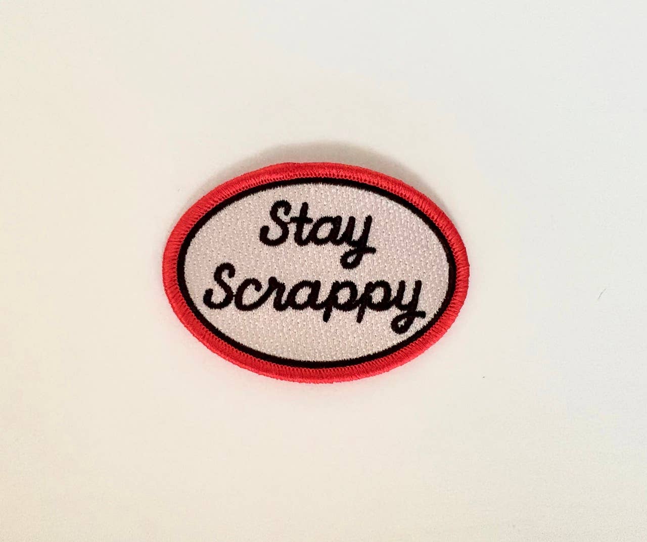 Stay Scrappy Vintage Style Embroidered Iron On Patch