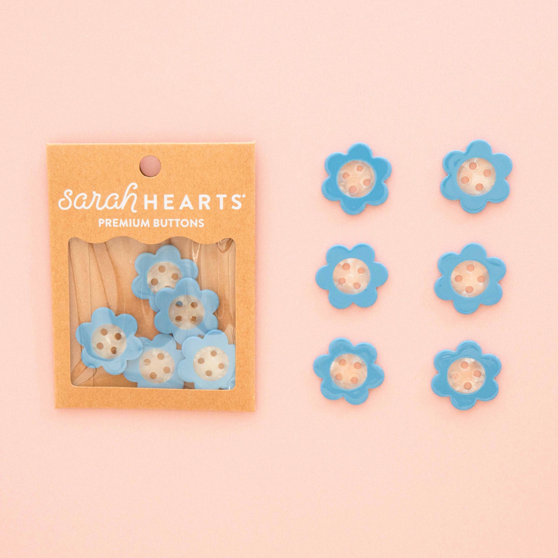 Blue Daisy Large 1" Buttons