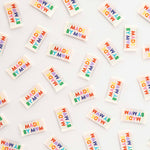 Made by Mom Woven Sewing Labels Rainbow Colors