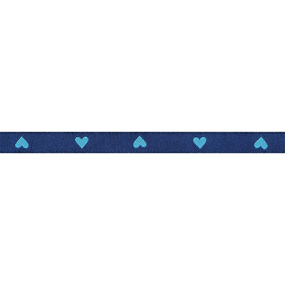 Hearts and Sparks - Hearts in Bright Blue - 3/8" width - by Melody Miller - BTY