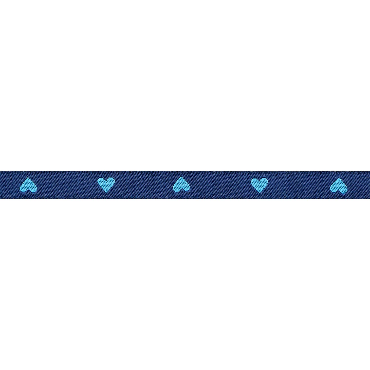 Hearts and Sparks - Hearts in Bright Blue - 3/8" width - by Melody Miller - BTY
