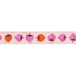 Strawberry - Strawberry in Peach Cream - 7/8" width - by Kimberly Kight - 15 Yard Spool