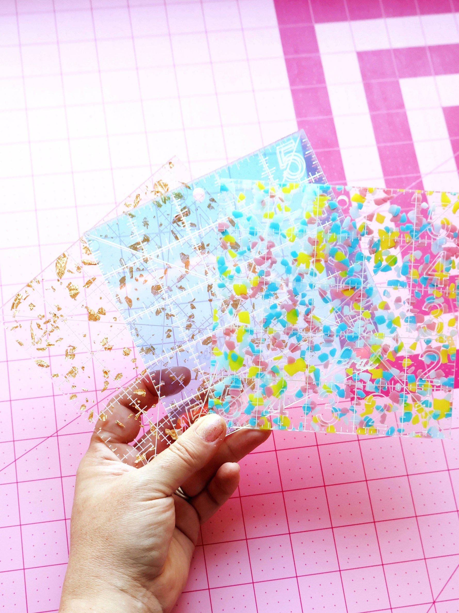 Charm square ruler: Iridescent
