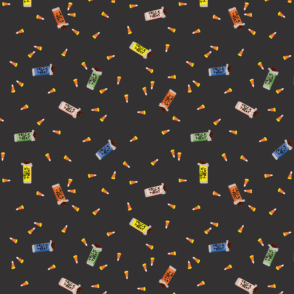 Halloween - Trick or Treat - Black Fabric Half Yard