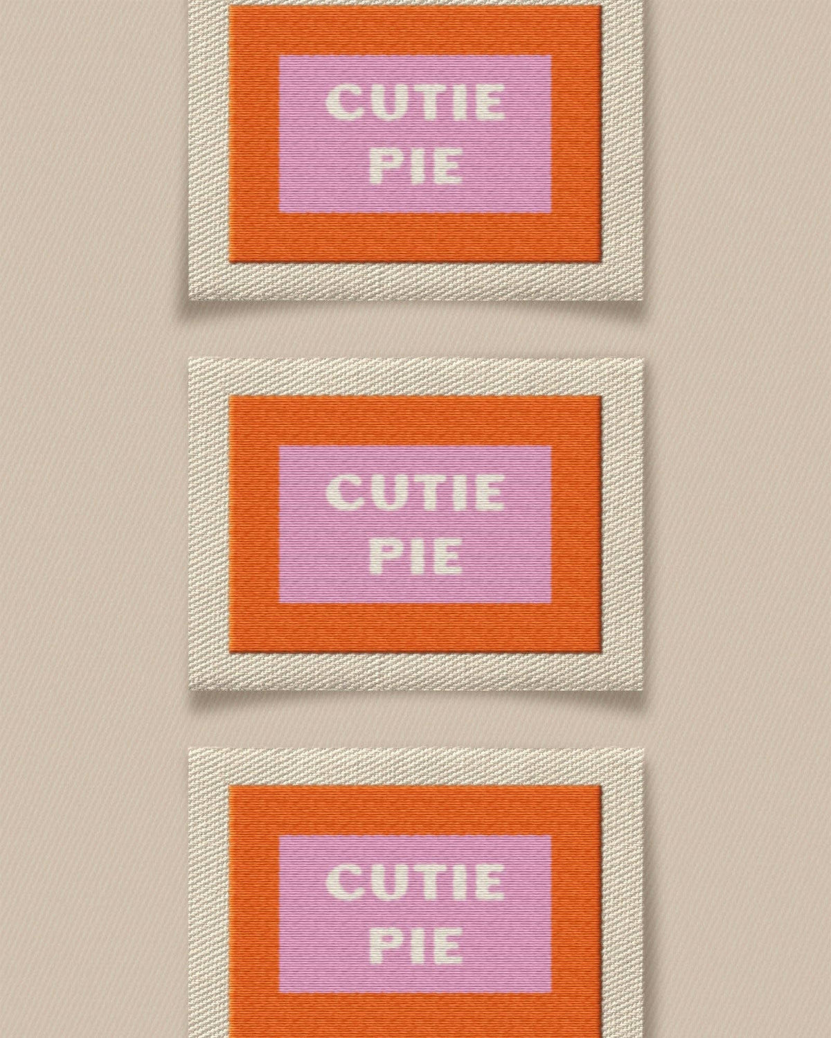 Cutie Pie Large Garment Labels: Set of 6