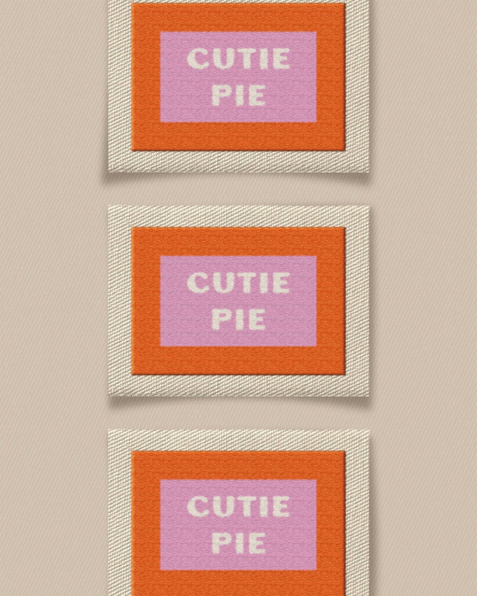 Cutie Pie Large Garment Labels: Set of 6