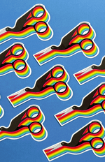 Stork Scissors Sticker