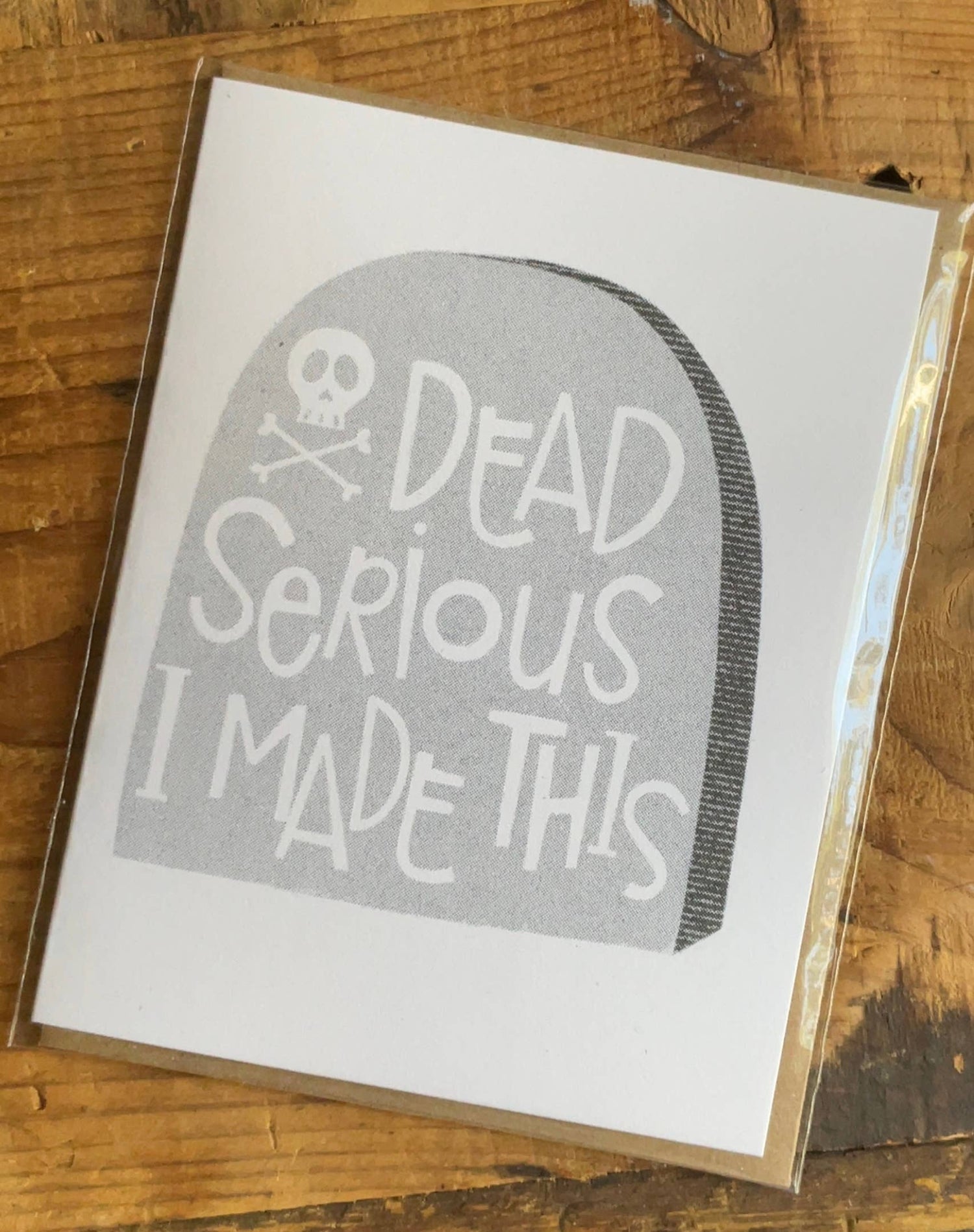Dead Serious - Risograph Greeting Card