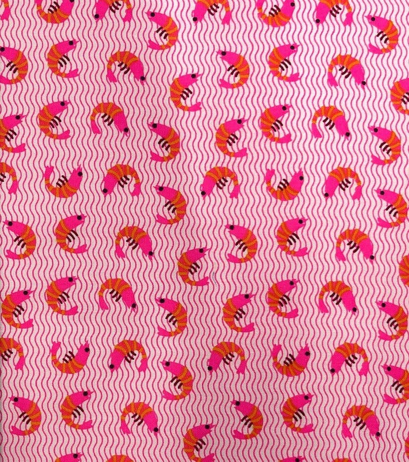 Pink Krevett cotton coupon: Krevett rose