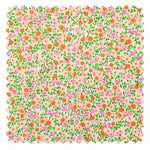 Cotton fabric coupon - Flower Power pink