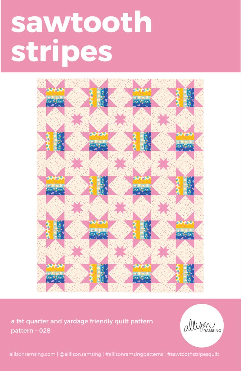 Sawtooth Stripes Quilt Pattern - Printed