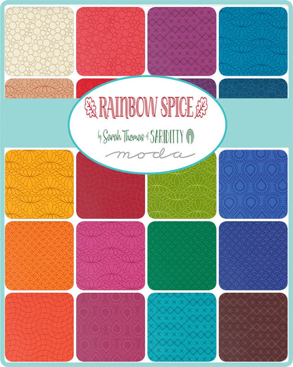Rainbow Spice || 42 pc Charm Pack || Cotton Quilting Fabric