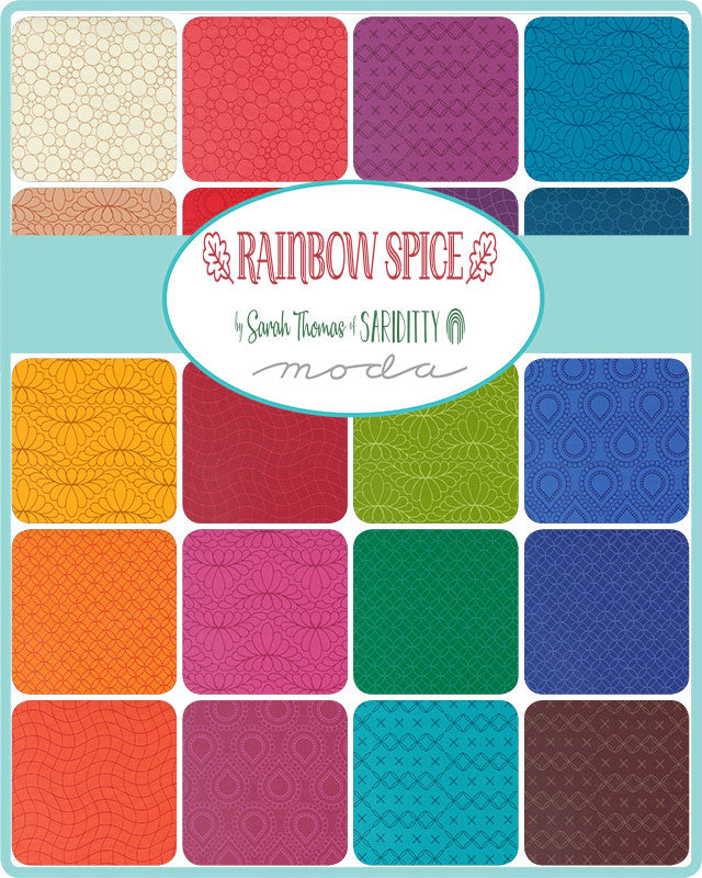 Rainbow Spice || Layer Cake || Cotton Quilting Fabric