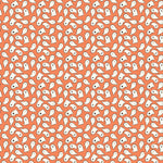 Spooky Schoolhouse Ghosts || Orange || Cotton Quilting Fabric || Half Yard