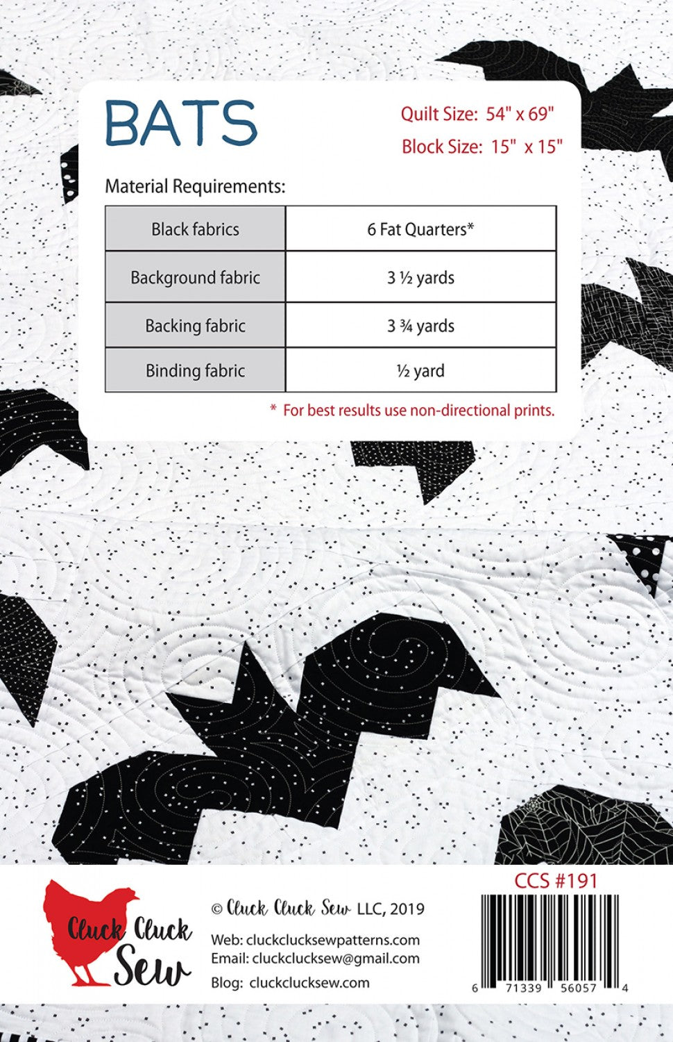 Bats Quilt Pattern