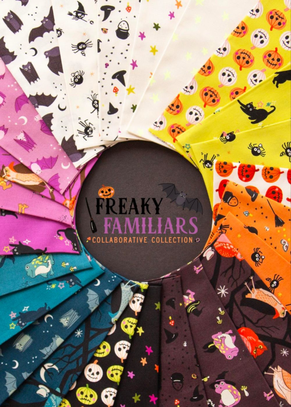 PREORDER Freaky Familiars || Half Yard Bundle || Cotton Quilting Fabric