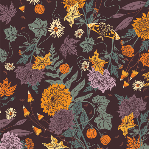 Ghostly & Haunted || Wicked Flora || Cotton Quilting Fabric