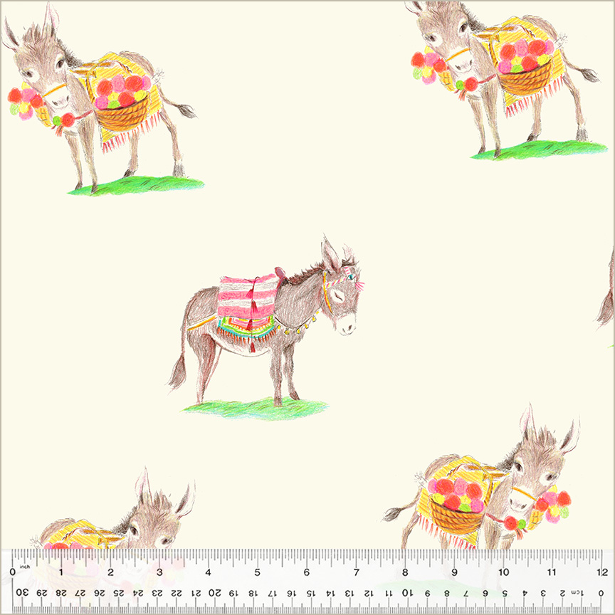 Heather Ross by Hand || Ivory Burros || Cotton Quilting Fabric