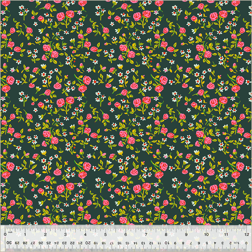 PREORDER Heather Ross by Hand || Pasture Mousy Floral || Cotton Quilting Fabric