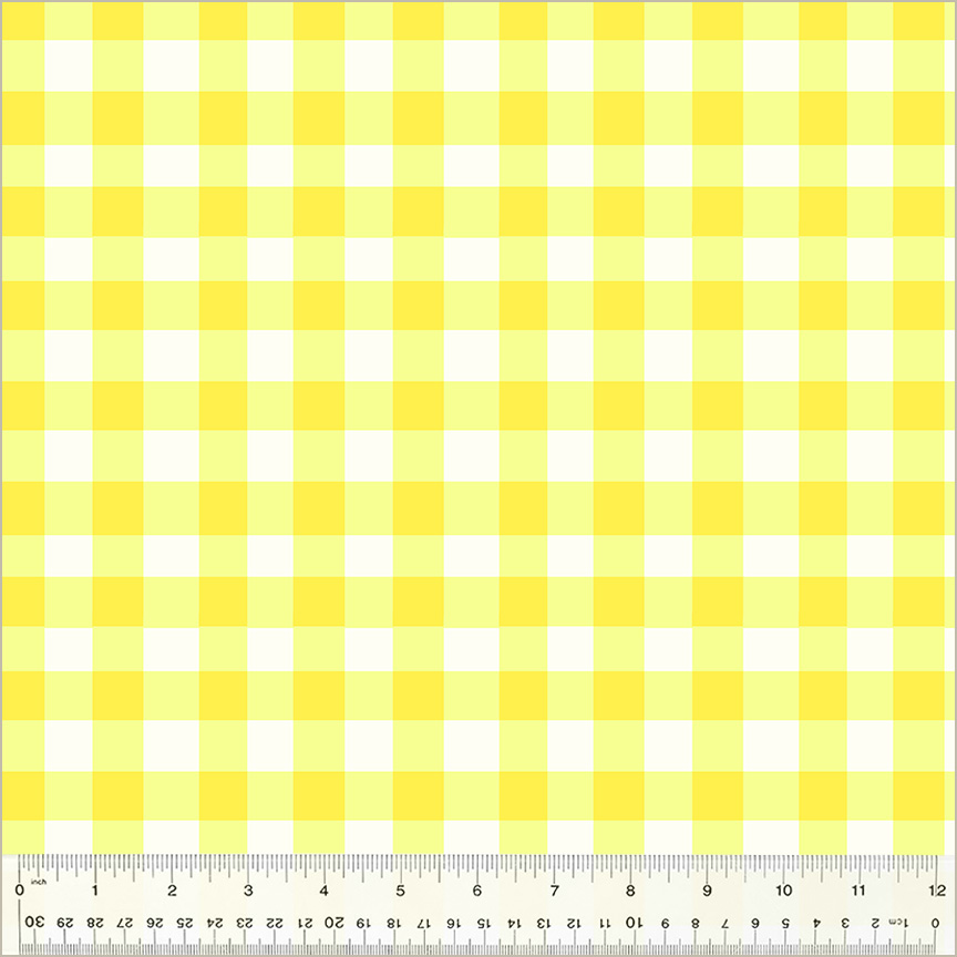 PREORDER Heather Ross by Hand || Lemon Essential Gingham || Cotton Quilting Fabric