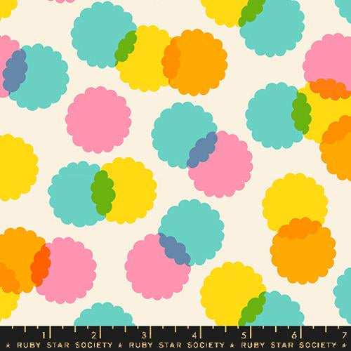 Eye Candy || Puffs Natural || Cotton Quilting Fabric