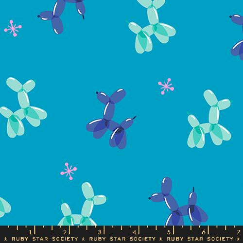Eye Candy || Balloon Animal Cerulean || Cotton Quilting Fabric