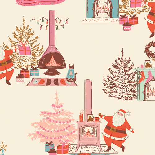 Christmas in the Cabin ||Christmas Eve || AGF Cotton Quilting Fabric Half Yard