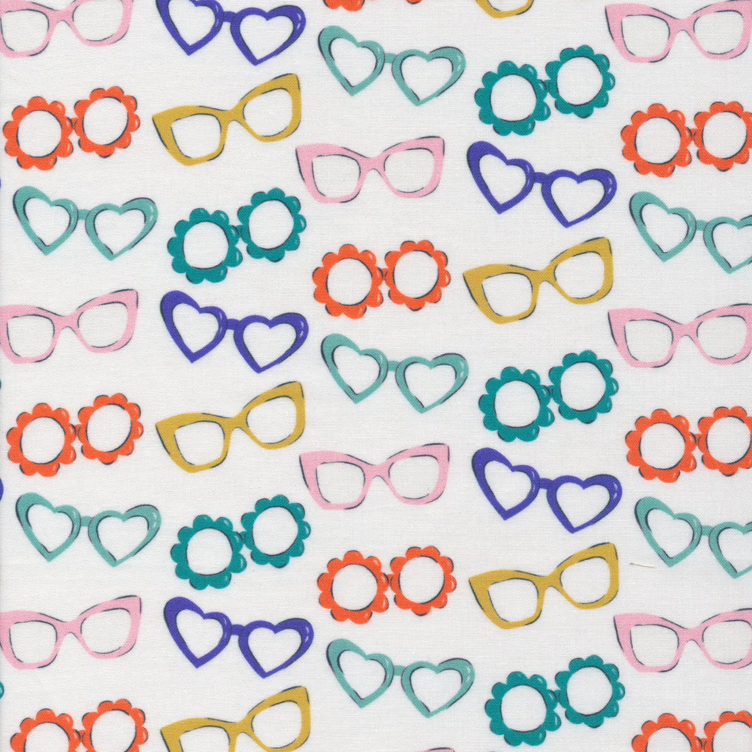 Dog Days of Summer || Bright and Sunnies || Organic Cotton Quilting Fabric || Half Yard