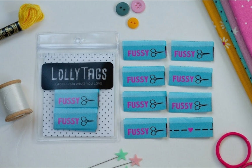 Fussy Cut Lolly Tags Labels || Pack of 8 Woven Labels