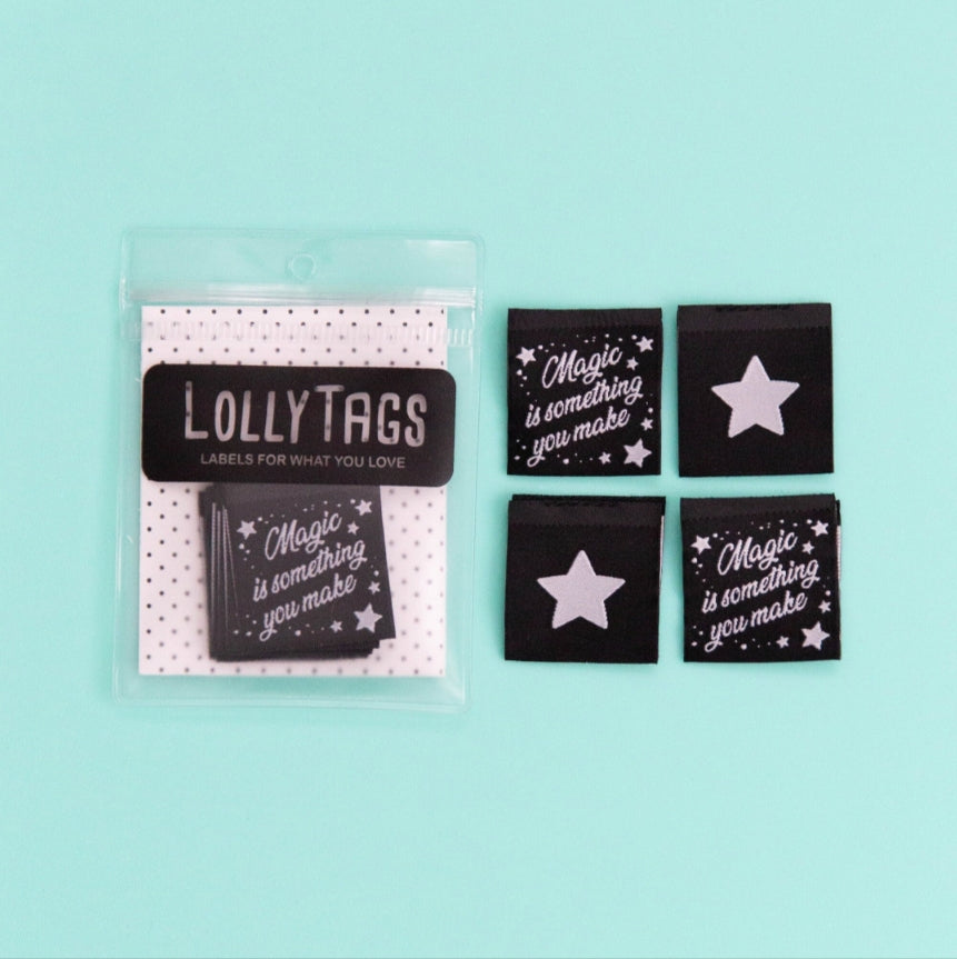 "Magic Is Something You Make" Lolly Tags Labels || Pack of 8 Woven Labels