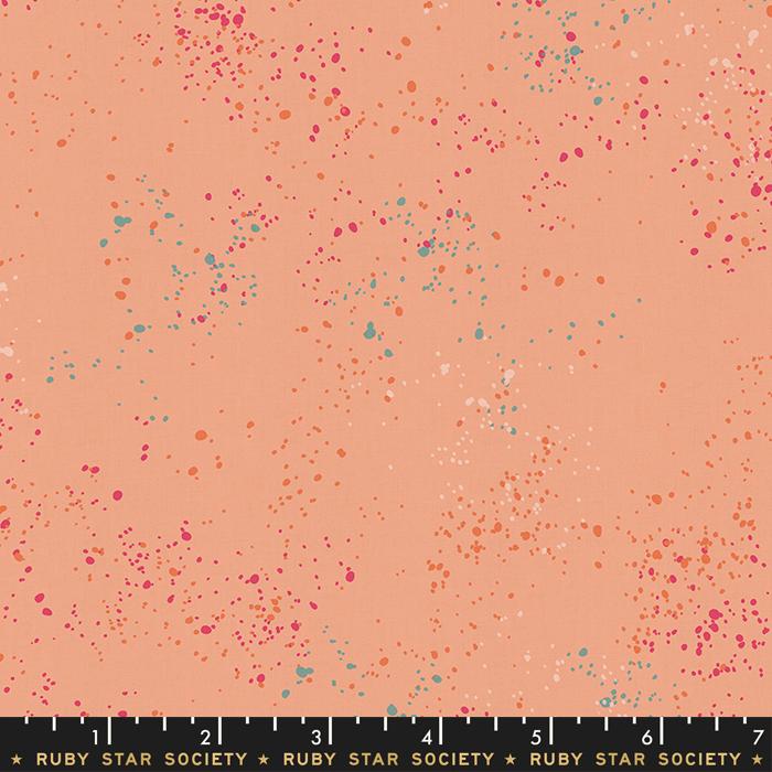 Speckled || Peach || Cotton Quilting Fabric