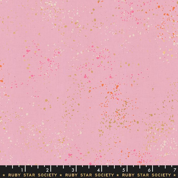 Speckled Metallic || Peony|| Cotton Quilting Fabric RS5027 67M
