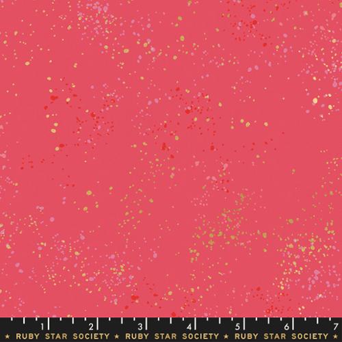 Speckled Metallic || Strawberry || Cotton Quilting Fabric