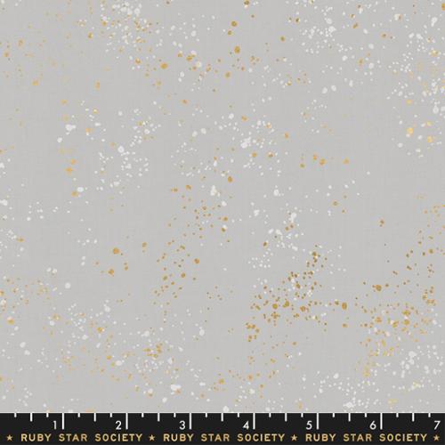 Speckled Metallic || Dove || Cotton Quilting Fabric