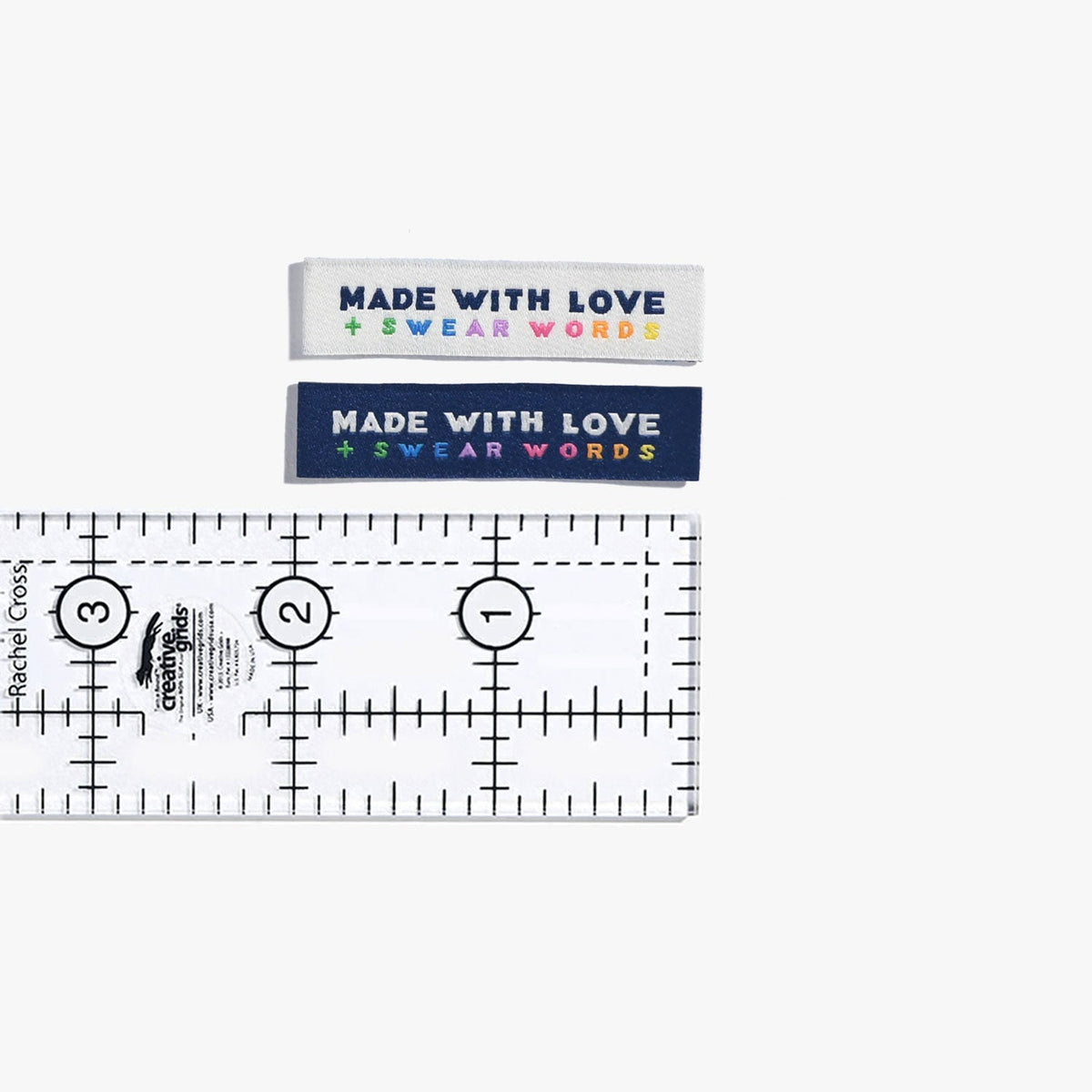 Made with Love and Swear Words|| Woven Labels || 6 Pack || Kylie and the Machine