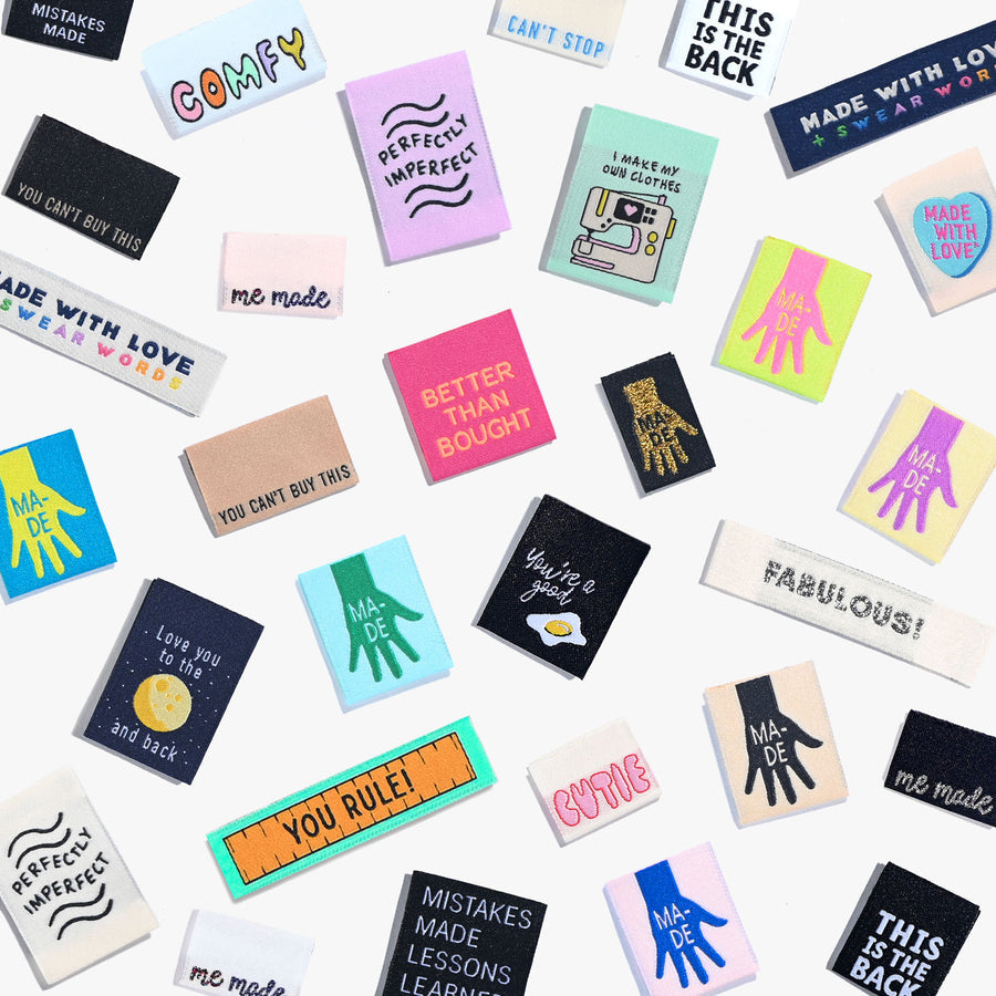 Mystery Pack Woven Labels || 6 Pack || Kylie and the Machine