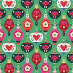 Nordic Noel || Baubles || Cotton Quilting Fabric || Half Yard