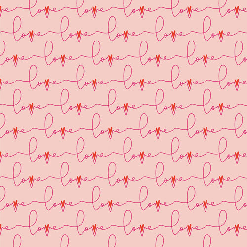 OPEN HEART || Written Love Loud || Cotton Quilting Fabric || Half Yard