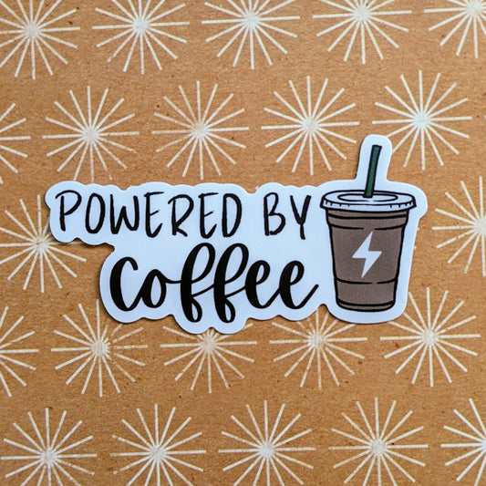 Powered by Coffee Vinyl Sticker