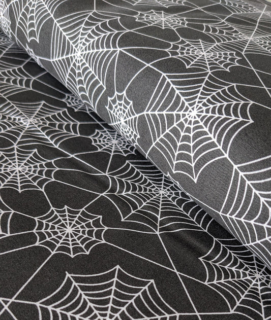 Hey Boo || Midnight Webs || Cotton Quilting Fabric