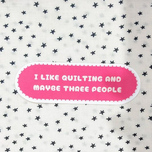 I like quilting large Vinyl Sticker