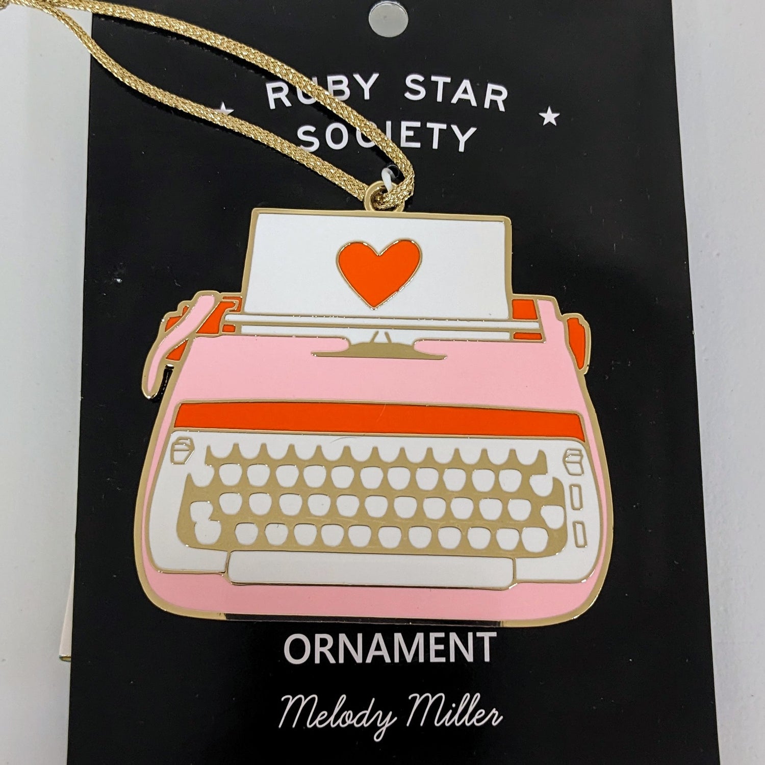 Typewriter Ruby Star Ornament