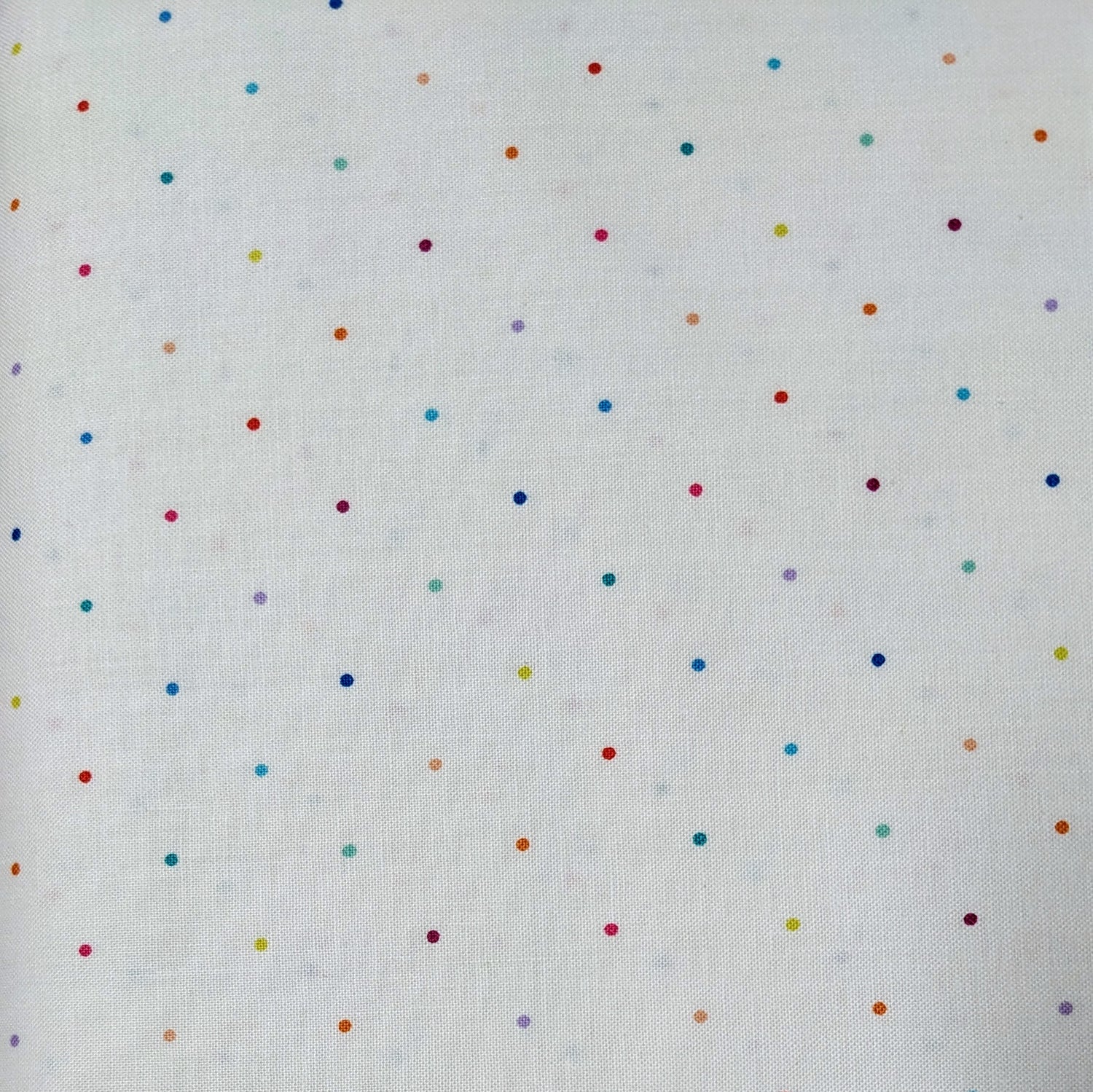 Dovetail | Ditsy Dots White Multi | Cotton Quilting Fabric