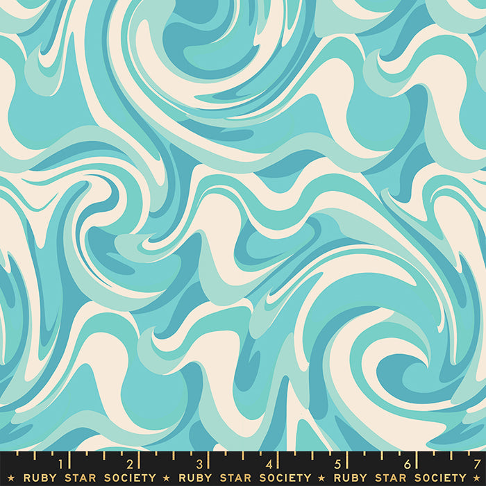 Rise and Shine || Chimera Turquoise || Cotton Quilting Fabric 5-Yard Backing