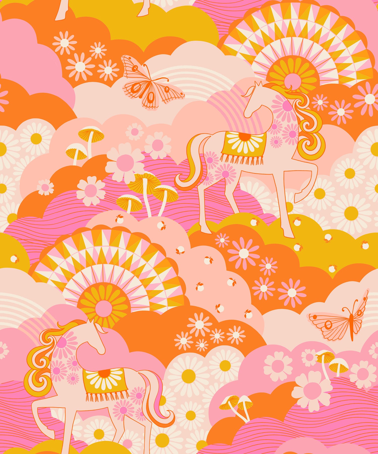 PREORDER Carousel || Daydreamer Zinnia || Cotton Quilting Fabric