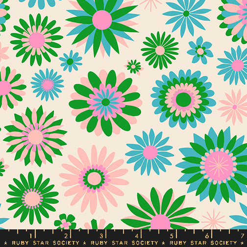 Carousel || Kaleidoscope Natural || Cotton Quilting Fabric