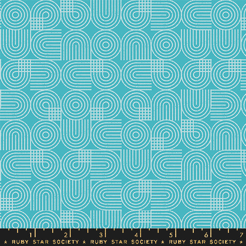 Pivot || Burners Turquoise || Cotton Quilting Fabric || Half Yard